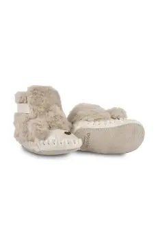 Donsje pantofi pentru bebelusi Kapi Exclusive Booties Poodle culoarea bej, 1028121 imagine