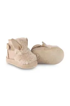 Donsje pantofi pentru bebelusi Richy Booties Fluffy Bunny culoarea bej, 1033808 imagine