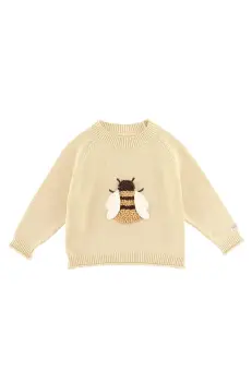 Donsje pulover de bumbac pentru copii Valenthe Sweater Bee culoarea bej, light, 4098401 imagine