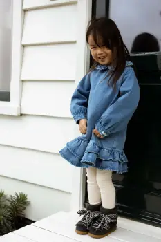 Donsje rochie de bumbac pentru copii Luus Dress mini, evazati, 4108010 imagine