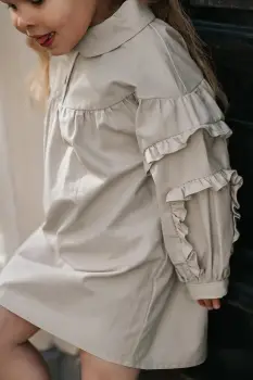 Donsje rochie fete Everoux Dress culoarea bej, mini, oversize, 4110100 imagine