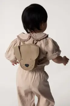 Donsje rucsac din piele pentru copii Kapi Classic Backpack Dog culoarea maro, mic, neted, 5005015 imagine