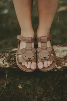 Donsje sandale din piele pentru copii Dhalo Sandals Bear culoarea maro, 2027701 imagine