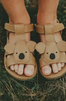 Donsje sandale din piele pentru copii Mhalo Sandals Koala culoarea maro, 1502303 imagine