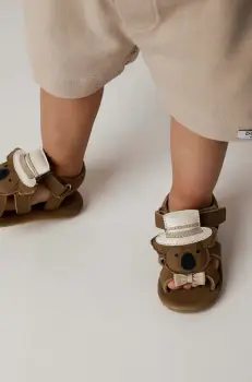 Donsje sandale din piele pentru copii Stelloux Sandals Groom culoarea maro, 1041302 imagine