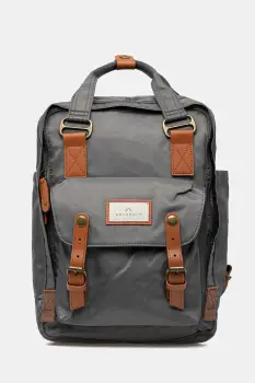 Doughnut rucsac Macaroon culoarea gri, mare, neted, D010-0415 imagine