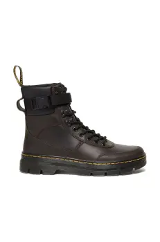 Dr. Martens cizme de piele Combs Tech Leather femei, culoarea maro, cu toc plat, izolare usoara, DM27804201 imagine