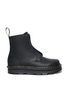 Dr. Martens cizme de piele ZebZag Laceless culoarea negru, cu toc plat, izolare usoara, DM42653001 imagine