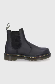 Dr. Martens Ghete Chelsea de piele 2976 femei, culoarea negru, cu toc plat imagine