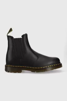 Dr. Martens ghete chelsea de piele 2976 femei, culoarea negru, cu toc plat, izolat imagine