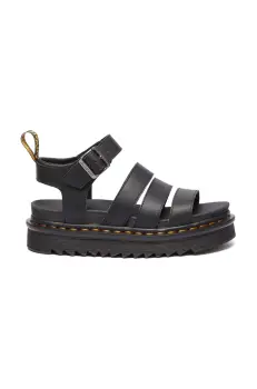 Dr. Martens sandale de piele Blaire femei, culoarea negru, cu platforma, DM31520001 imagine