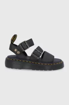 Dr. Martens Sandale de piele Gryphon Quad femei, culoarea negru, cu platforma imagine