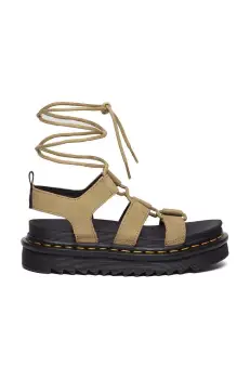 Dr. Martens sandale de piele Nartilla femei, culoarea bej, cu platforma, DM31738439 imagine