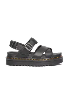Dr. Martens sandale de piele Voss II femei, culoarea negru, cu platforma, DM31558001 imagine