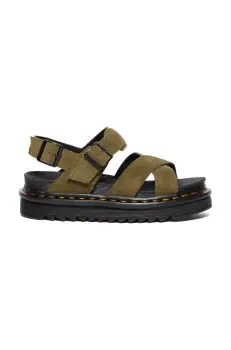 Dr. Martens sandale din piele intoarsa Voss II femei, culoarea verde, cu platforma, DM41122300 imagine