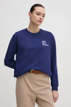 Drivemebikini bluza Sole Mare femei, culoarea albastru marin, cu imprimeu, 2024-DMBS-018-NV imagine