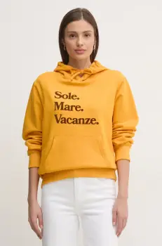 Drivemebikini bluza Sole Mare Flock femei, cu gluga, cu imprimeu, 2024-DMBS-026-YB imagine