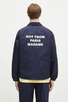 Drole de Monsieur geaca La Veste Slogan culoarea bleumarin, de tranzitie, PERM-JT183-PA014-NY imagine