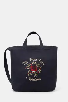 Drole de Monsieur geanta din bumbac Sac Tote Slogan roz imagine