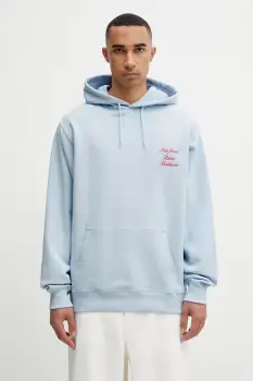 Drole de Monsieur hanorac cu gluga pentru barbati, din bumbac Le Hoodie Slogan Calligraphy imagine