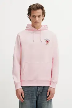 Drole de Monsieur hanorac de bumbac Hoodie Slogan Rose imagine