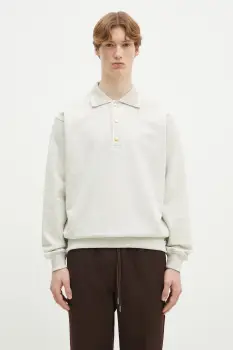 Drole de Monsieur hanorac de bumbac Le Polo Drule barbati, culoarea gri, melanj, PERM-PL132-CO127-GY imagine