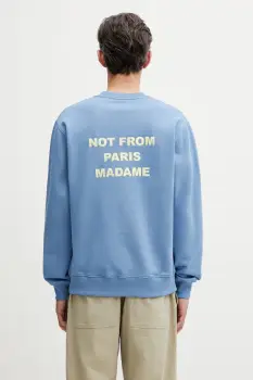 Drole de Monsieur hanorac pentru femei, din bumbac Le Sweatshirt Slogan imagine