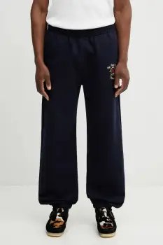 Drole de Monsieur pantaloni de trening din bumbac Slogan Rose imagine