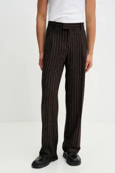 Drole de Monsieur pantaloni din amestec de lana Le Pantalon Pinstripes imagine