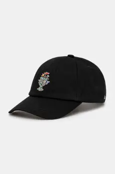 Drole de Monsieur sapca de baseball din bumbac La Casquette Vase culoarea negru, cu imprimeu, F-CP165-CO138-BL imagine