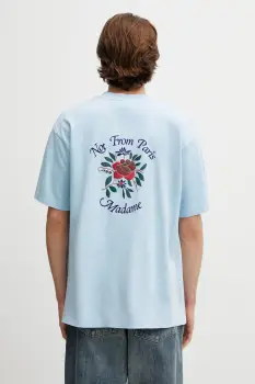 Drole de Monsieur tricou din bumbac T-Shirt Slogan Rose imagine