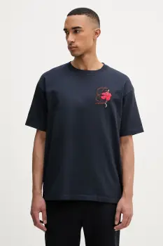Drole de Monsieur tricou pentru barbati, din bumbac D Hibiscus Broddee imagine