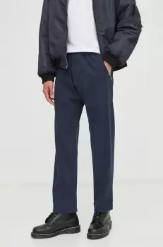 Drykorn pantaloni barbati, culoarea albastru marin, drept imagine