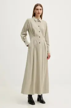 Drykorn rochie culoarea bej, maxi, drept, 130014 60642 imagine