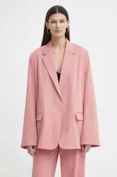 Drykorn sacou IDBURY culoarea roz, desfacut, neted, 130014 82328 imagine