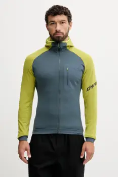 Dynafit hanorac Radical Polartec culoarea verde, cu gluga, cu imprimeu, 08.0000071122 imagine