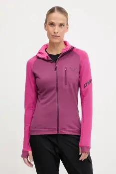 Dynafit hanorac Radical Polartec culoarea verde, cu gluga, cu imprimeu, 08.0000071123 imagine