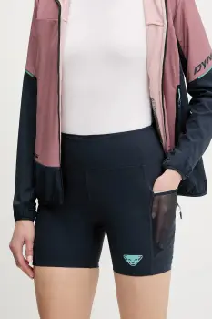 Dynafit pantaloni scurti outdoor Sky culoarea bleumarin, uni, high waist, 08.0000071923 imagine