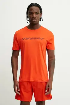 Dynafit tricou sport Traverse culoarea portocaliu, cu imprimeu, 08.0000070670 imagine