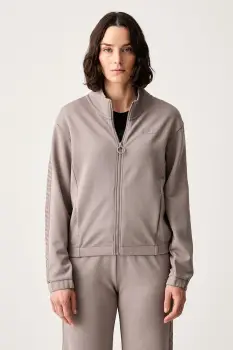 EA7 Emporio Armani hanorac cu fermoar si gluga pentru femei imagine