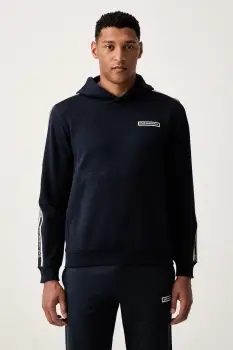 EA7 Emporio Armani hanorac cu gluga pentru barbati cu bumbac imagine