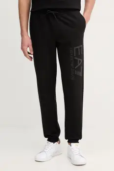 EA7 Emporio Armani pantaloni de trening din bumbac imagine