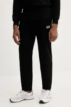 EA7 Emporio Armani pantaloni de trening din bumbac imagine