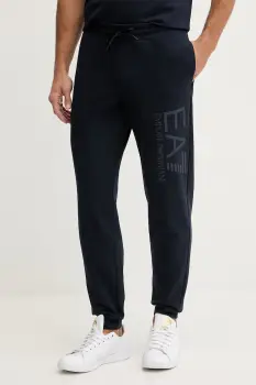 EA7 Emporio Armani pantaloni de trening din bumbac imagine
