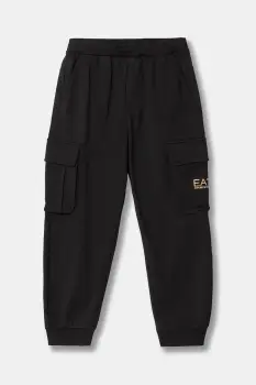 EA7 Emporio Armani pantaloni de trening din bumbac pentru copii imagine