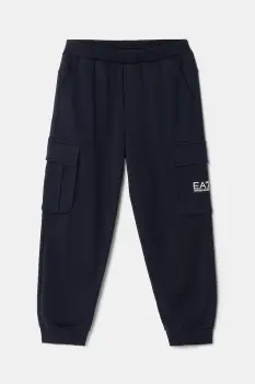 EA7 Emporio Armani pantaloni de trening din bumbac pentru copii imagine