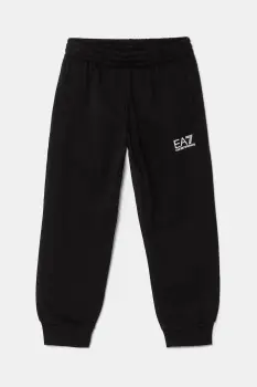 EA7 Emporio Armani pantaloni de trening din bumbac pentru copii imagine