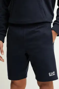 EA7 Emporio Armani pantaloni scurti din bumbac imagine
