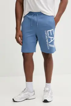 EA7 Emporio Armani pantaloni scurti din bumbac imagine