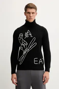 EA7 Emporio Armani pulover din amestec de lana imagine